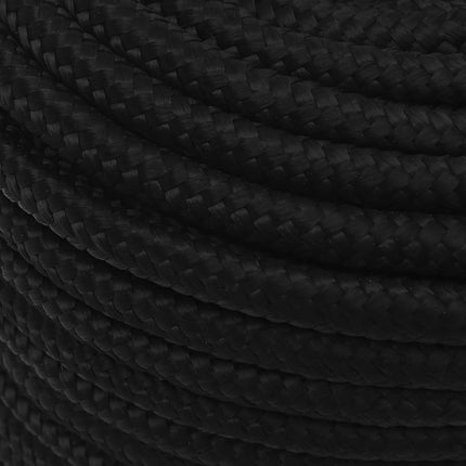 arbejdsreb 12 mm 25 m polyester sort
