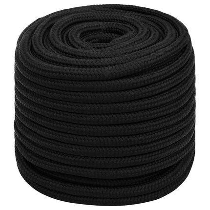 arbejdsreb 16 mm 50 m polyester sort