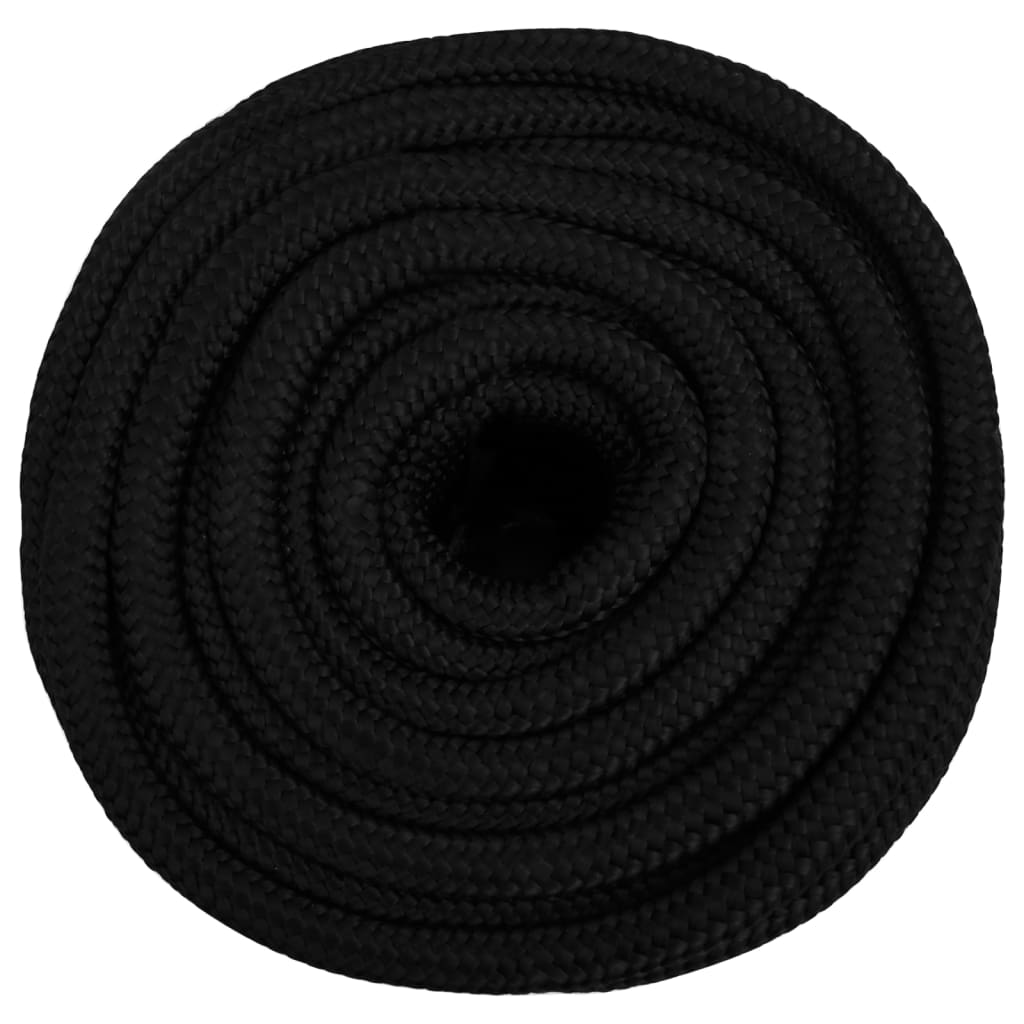 arbejdsreb 16 mm 50 m polyester sort