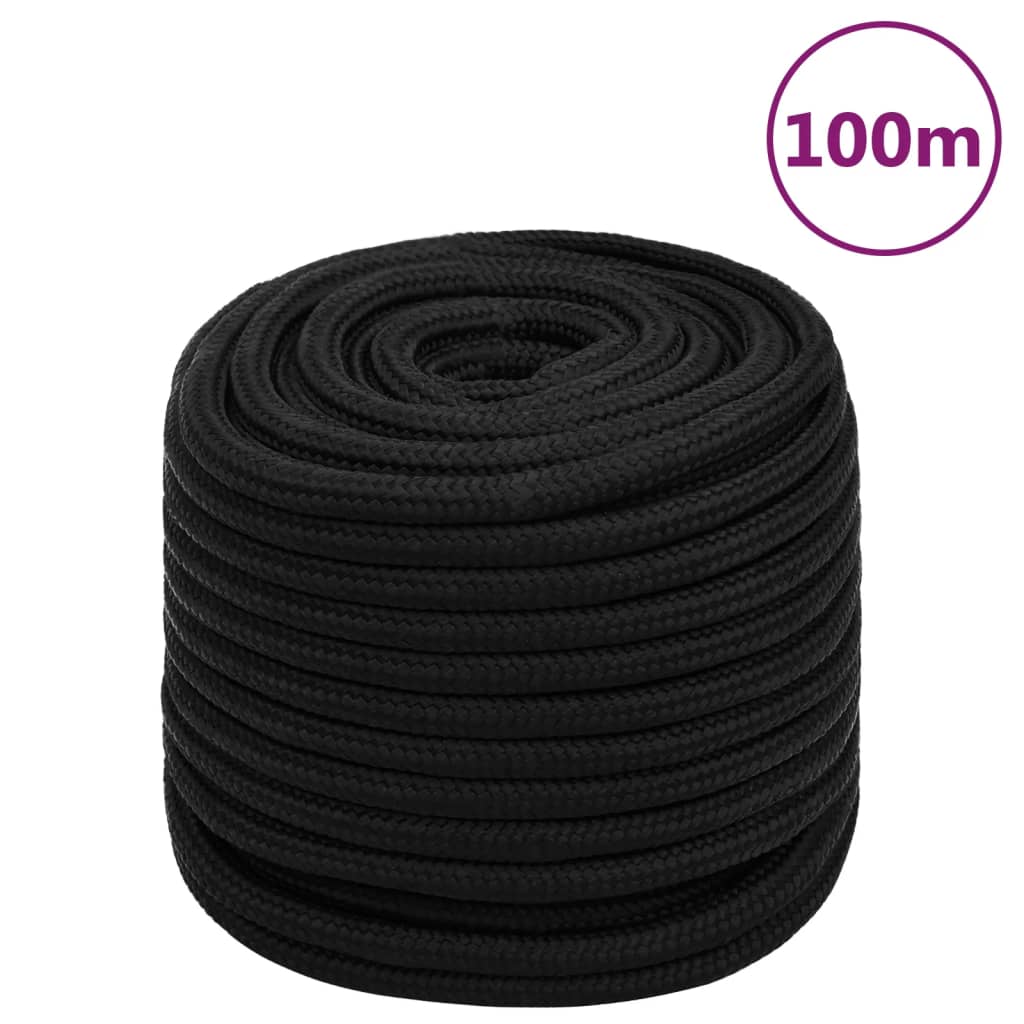 arbejdsreb 18 mm 100 m polyester sort billede