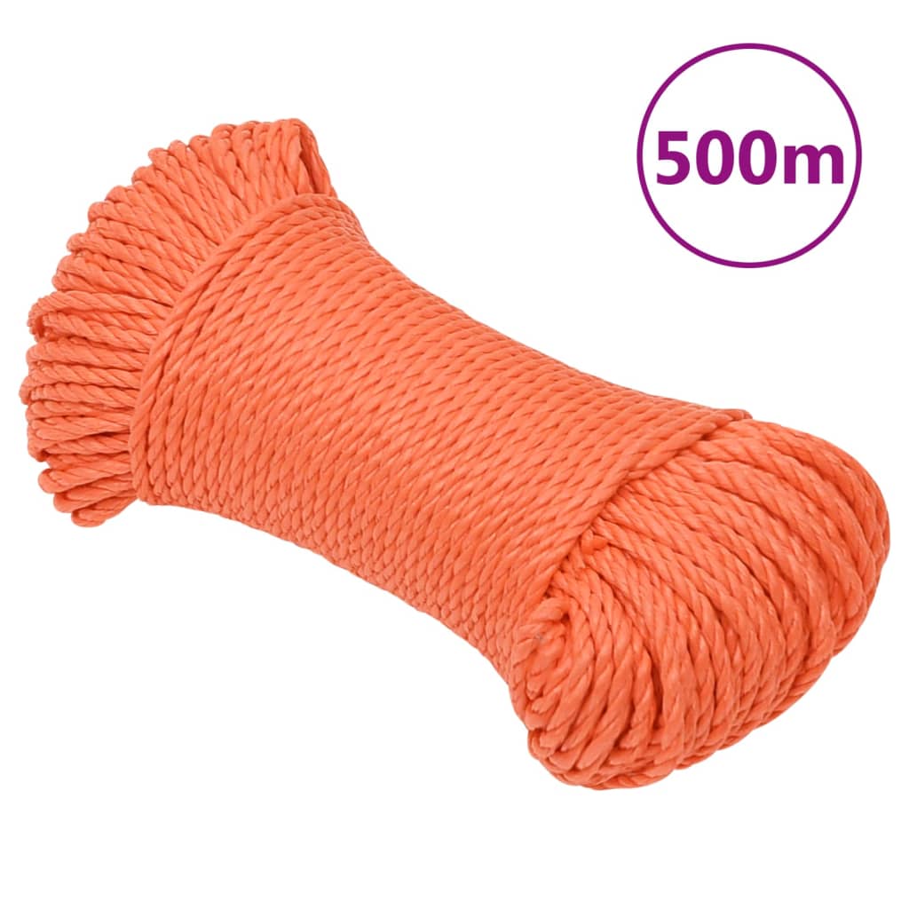 arbejdsreb 3 mm 500 m polypropylen orange billede