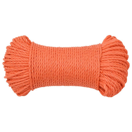 arbejdsreb 6 mm 100 m polypropylen orange
