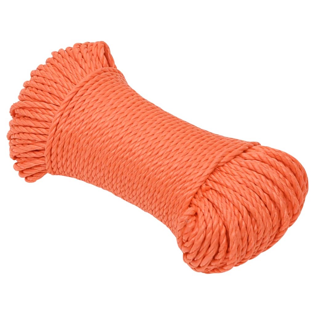 arbejdsreb 8 mm 50 m polypropylen orange
