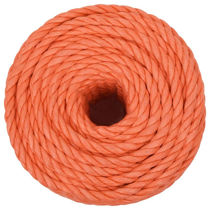 arbejdsreb 10 mm 25 m polypropylen orange