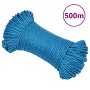 arbejdsreb 3 mm 500 m polypropylen blå