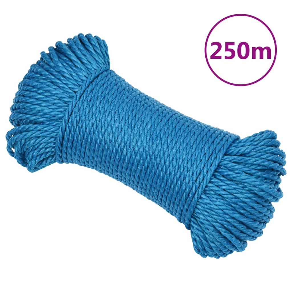arbejdsreb 6 mm 250 m polypropylen blå billede