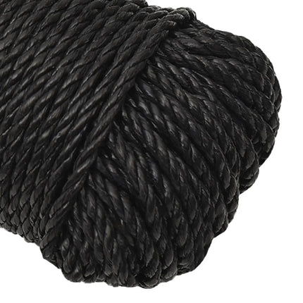 arbejdsreb 3 mm 25 m polypropylen sort