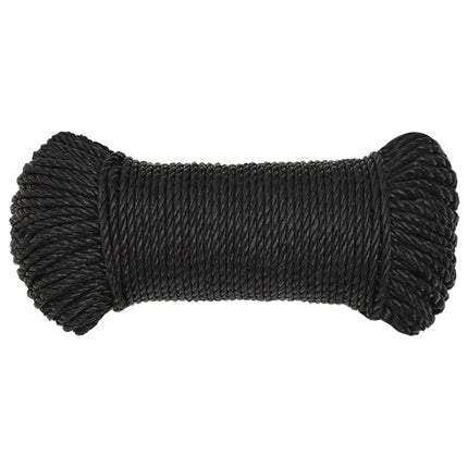 arbejdsreb 3 mm 250 m polypropylen sort