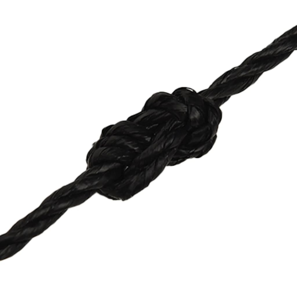 arbejdsreb 6 mm 50 m polypropylen sort