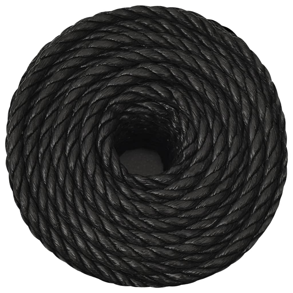 arbejdsreb 10 mm 250 m polypropylen sort
