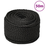 arbejdsreb 14 mm 50 m polypropylen sort