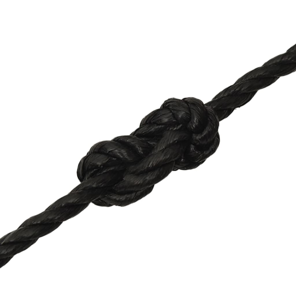 arbejdsreb 16 mm 50 m polypropylen sort