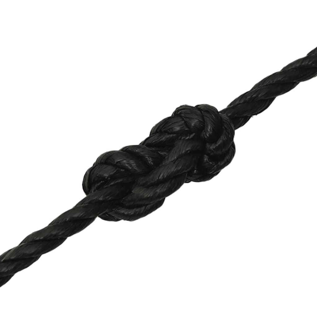 arbejdsreb 16 mm 100 m polypropylen sort
