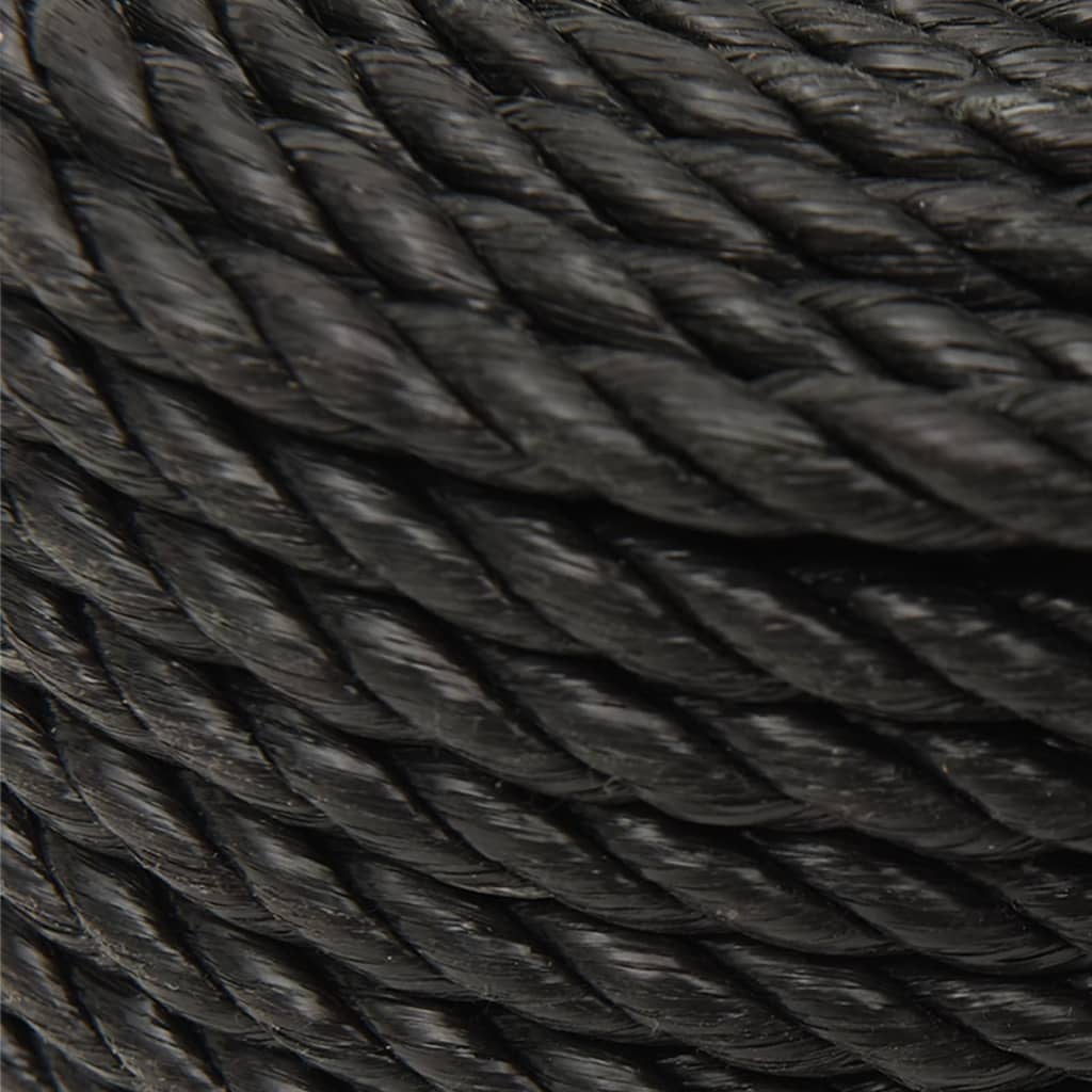 arbejdsreb 20 mm 100 m polypropylen sort