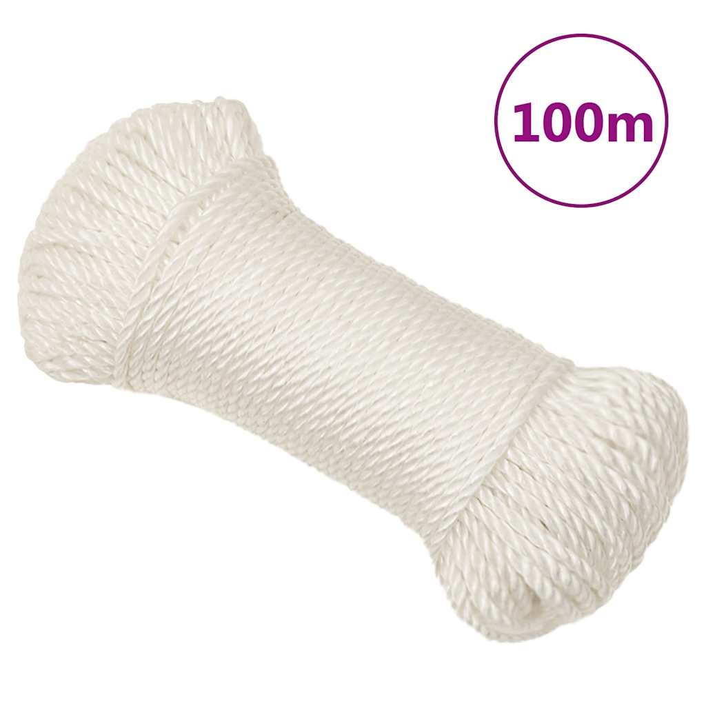 arbejdsreb 3 mm 100 m polypropylen hvid billede