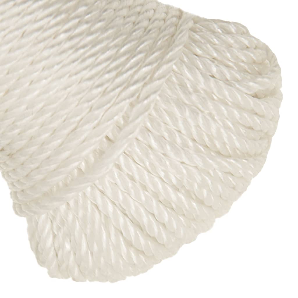 arbejdsreb 8 mm 100 m polypropylen hvid