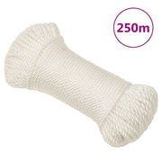 arbejdsreb 8 mm 250 m polypropylen hvid