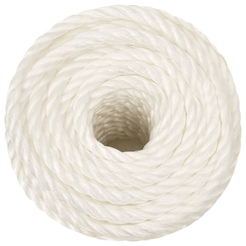arbejdsreb 10 mm 500 m polypropylen hvid