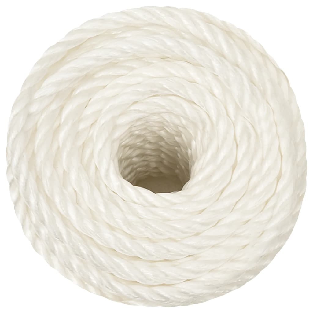 arbejdsreb 12 mm 50 m polypropylen hvid