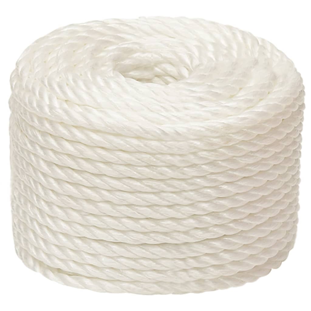 arbejdsreb 12 mm 250 m polypropylen hvid