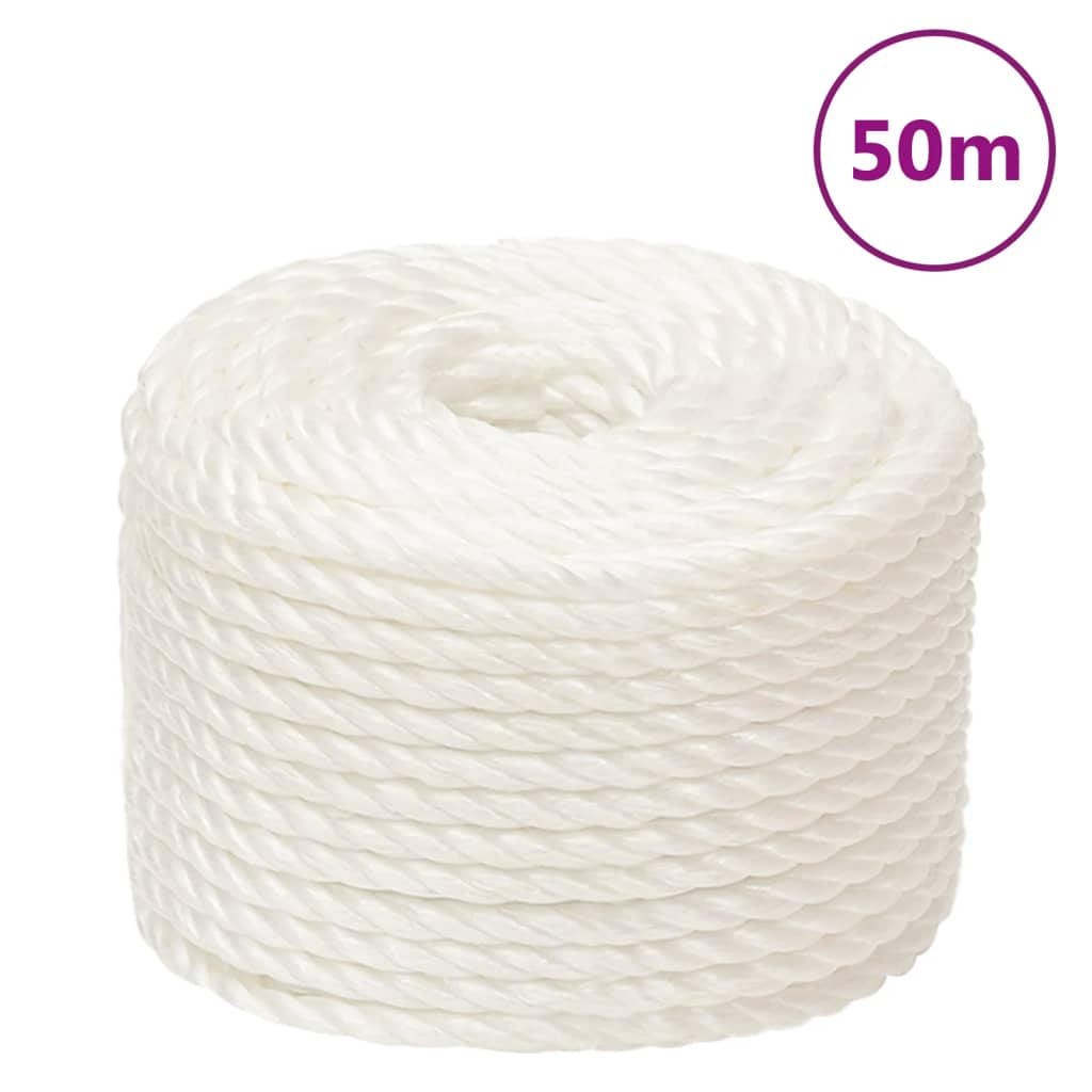 arbejdsreb 24 mm 50 m polypropylen hvid