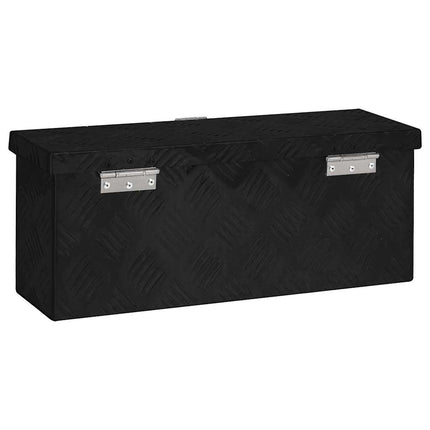 opbevaringskasse 50x15x20,5 cm aluminium sort