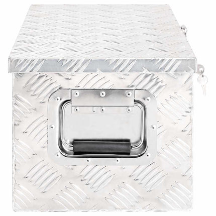opbevaringskasse 70x31x27 cm aluminium sølvfarvet