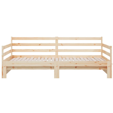 daybed med udtræk 2x(80x200) cm massivt fyrretræ