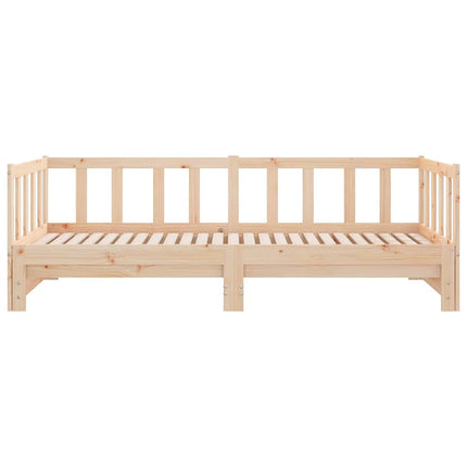 daybed med udtræk 2x(80x200) cm massivt fyrretræ