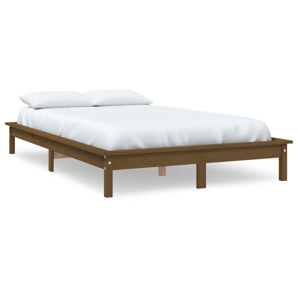 sengeramme 180x200 cm Super King massivt fyrretræ gyldenbrun