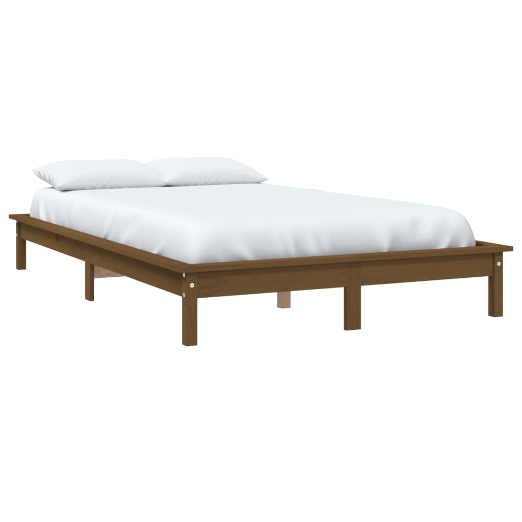sengeramme 180x200 cm Super King massivt fyrretræ gyldenbrun