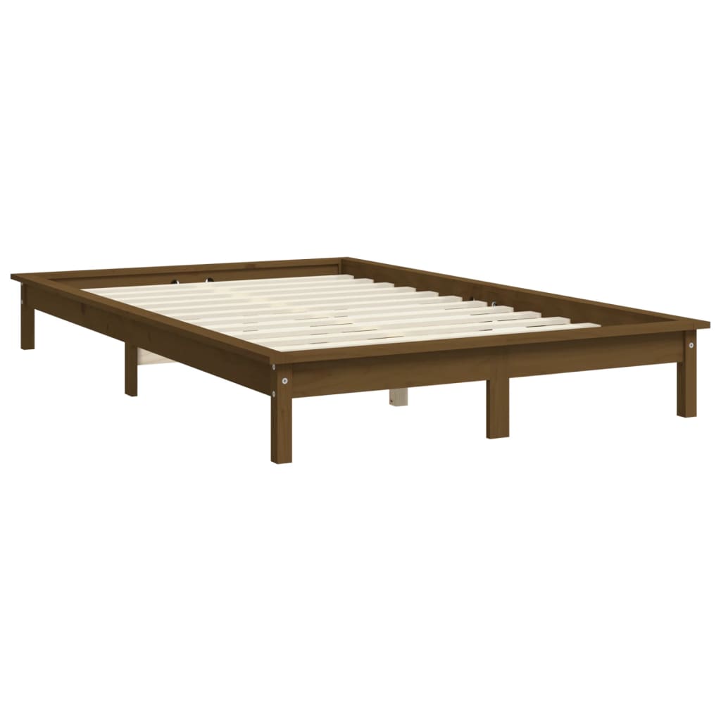 sengeramme 180x200 cm Super King massivt fyrretræ gyldenbrun