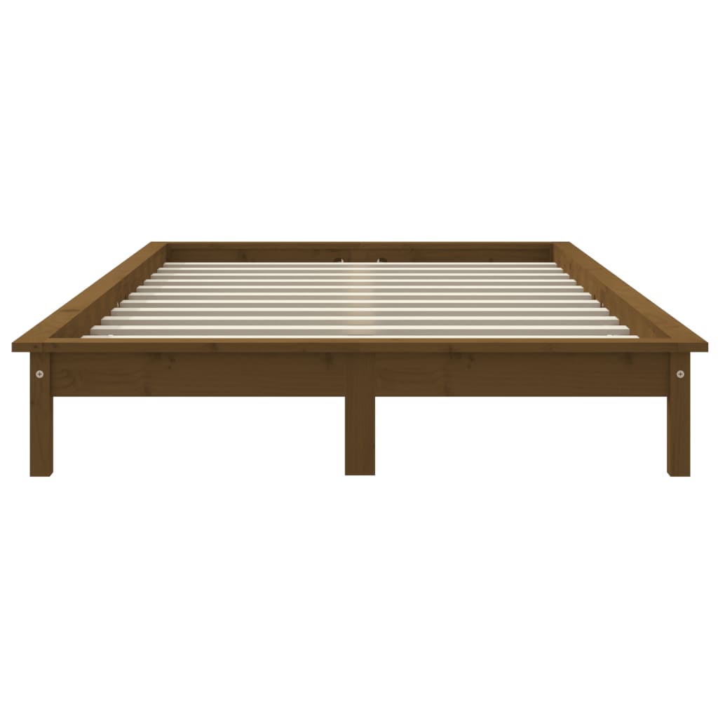 sengeramme 180x200 cm Super King massivt fyrretræ gyldenbrun