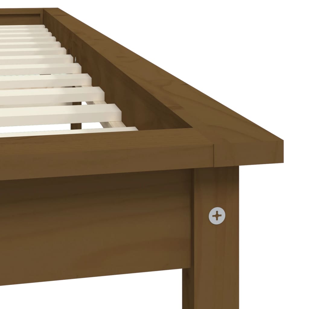 sengeramme 180x200 cm Super King massivt fyrretræ gyldenbrun