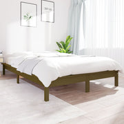 sengeramme 180x200 cm Super King massivt fyrretræ gyldenbrun