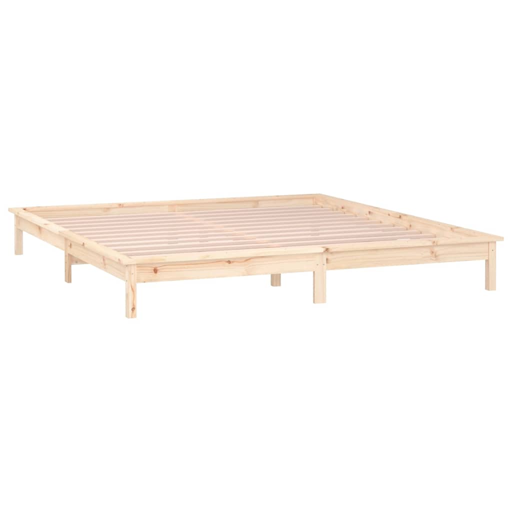 sengeramme med LED-lys 120x190 cm Small Double massivt træ