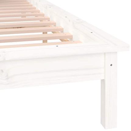 sengeramme med LED-lys 120x190 cm Small Double massivt træ hvid