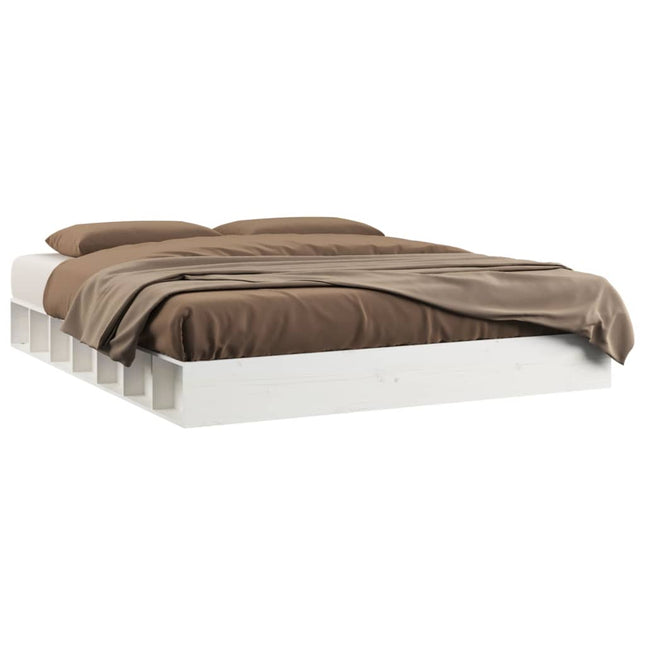 sengeramme 120x200 cm massivt træ hvid