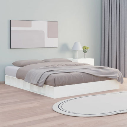 sengeramme 120x200 cm massivt træ hvid