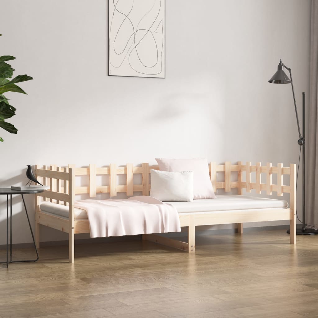 daybed uden madras 90x200 cm massivt fyrretræ