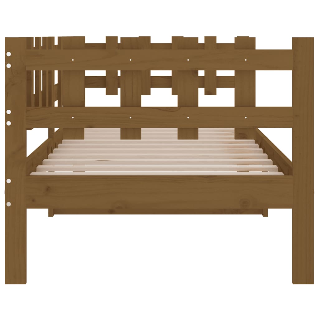 daybed 90x200 cm massivt fyrretræ gyldenbrun