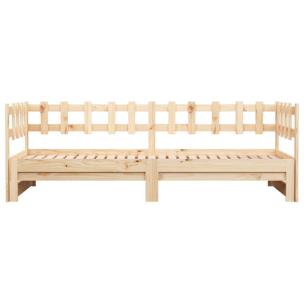 daybed med udtræk 2x(80x200) cm massivt fyrretræ
