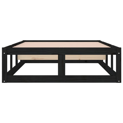 sengeramme 90x200 cm massivt træ sort