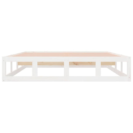sengeramme 140x200 cm massivt træ hvid