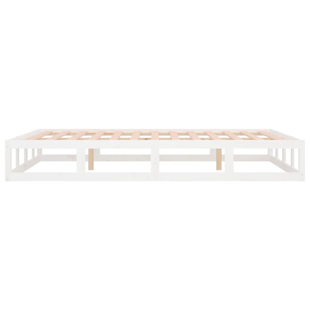sengeramme 180x200 cm Super King massivt træ hvid