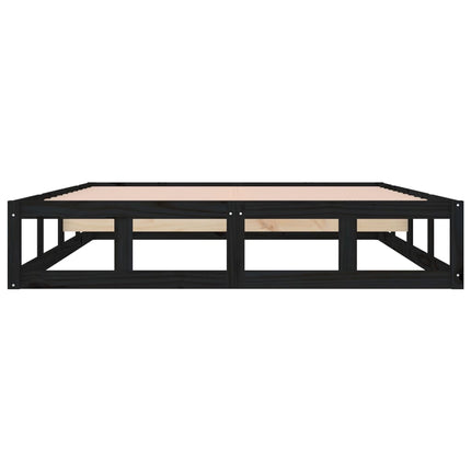 sengeramme 180x200 cm Super King massivt træ sort