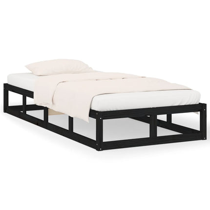 sengeramme 75x190 cm Small Single massivt træ sort