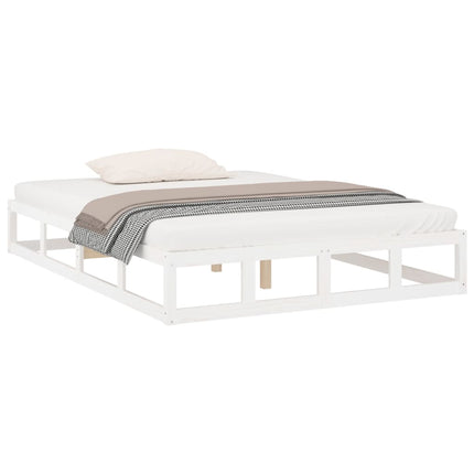 sengeramme 140x190 cm massivt træ hvid