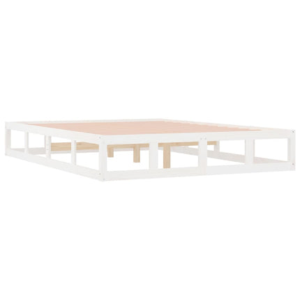 sengeramme 140x190 cm massivt træ hvid