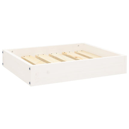 hundeseng 51,5x44x9 cm massivt fyrretræ hvid